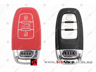 Чехол для ключей Audi силиконовый (BGT-SKH806-Au-Rd)