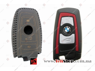 Чехол для ключей BMW кожаный (T2, BGT-LKH-BMW-Y809-B)