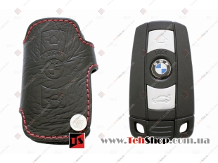 Чехол для ключей BMW кожаный (T1, BGT-LKH507-BM)