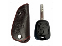 Чехол для ключей Citroen кожаный (T1, BGT-LKH901-Cit)