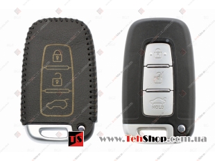 Чехол для ключей Hyundai кожаный (T2, BGT-LKH-KiHySy-Y906-B)