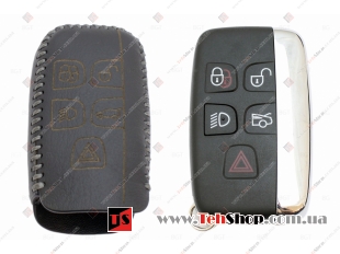 Чехол для ключей Jaguar кожаный (T2, BGT-LKH-JLR-Y1-S)