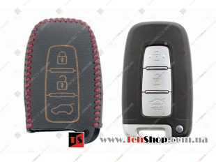 Чехол для ключей Kia кожаный (T2, BGT-LKH-KiHySy-Y906-R)