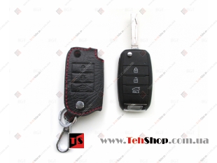 Чехол для ключей Kia кожаный (T1, BGT-LKH003-Ki)