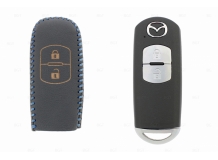 Чехол для ключей Mazda кожаный (T2, BGT-LKH-Mz-Y902-BLU)