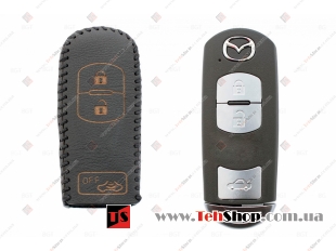 Чехол для ключей Mazda кожаный (T2, BGT-LKH-Mz-Y903-B)