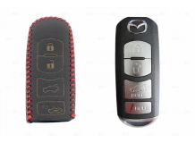 Чехол для ключей Mazda кожаный (T2, BGT-LKH-Mz-Y904-R)