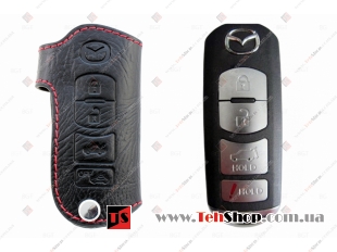 Чехол для ключей Mazda кожаный (T1, BGT-LKH900-4)