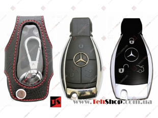 Чехол для ключей Mercedes кожаный (T1, BGT-LHK509-MB)