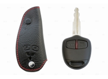 Чехол для ключей Mitsubishi кожаный (T1, BGT-LKH500-Mitsu)