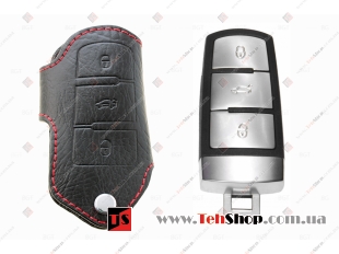 Чехол для ключей Volkswagen кожаный (T1, BGT-LKH608-VW3)