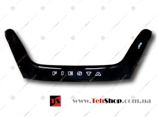 Дефлектор капота Ford Fiesta VI /2012-2019, FL, длинный/. Мухобойка Форд Фиеста [Vip Tuning]
