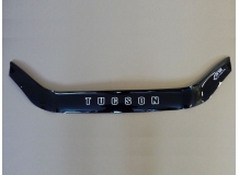 Дефлектор капота Hyundai Tucson I /без клыков, 2004-2011/. Мухобойка Хюндай Туксон [Vip Tuning]