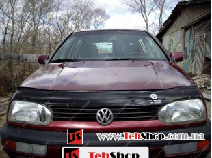 Дефлектор капота Volkswagen Golf III /1991-1999/. Мухобойка Фольксваген Гольф [Vip Tuning]