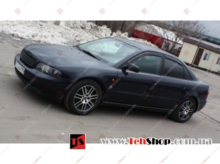 Дефлекторы окон Audi A4 (B6) /2001-2005, Седан/. Ветровики Ауди А4 [Cobra]