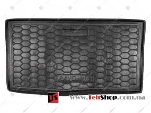 Коврик в багажник Chevrolet Spark III /2012-2015/. Резиновый коврик багажника Шевроле Спарк [Avto-Gumm]