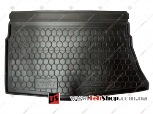 Коврик в багажник Kia Ceed II (JD) /2012-2019, Хэтчбек/. Резиновый коврик багажника Киа Сиид [Avto-Gumm]