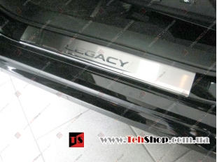 Накладки на пороги Subaru Legacy V /2009-2014/. Накладки порогов Субару Легаси [NataNiko]