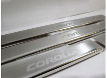 Накладки на пороги Toyota Corolla XI (E16/E17) /2013-2019/. Накладки порогов Тойота Королла [NataNiko]