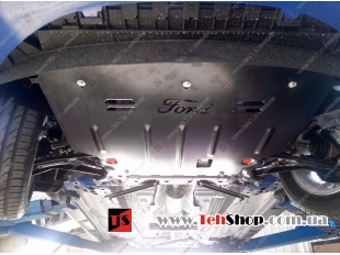 Защита двигателя Ford Fiesta VI /2008-2019, кроме V1.0/. Защита картера двигателя и КПП Форд Фиеста [Titan]