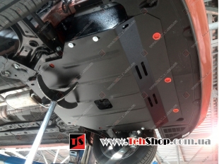 Защита двигателя Hyundai i10 II /2013-2019/. Защита картера двигателя и КПП Хюндай i10 [Titan]